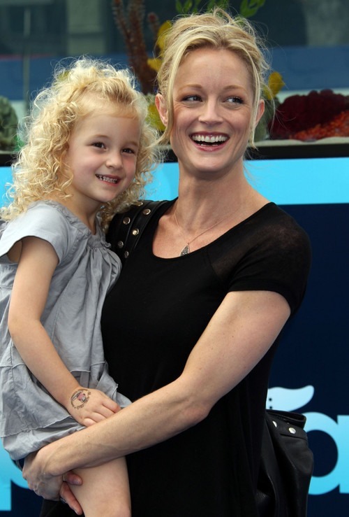 Young Bayley Wollam with mummy Teri Polo